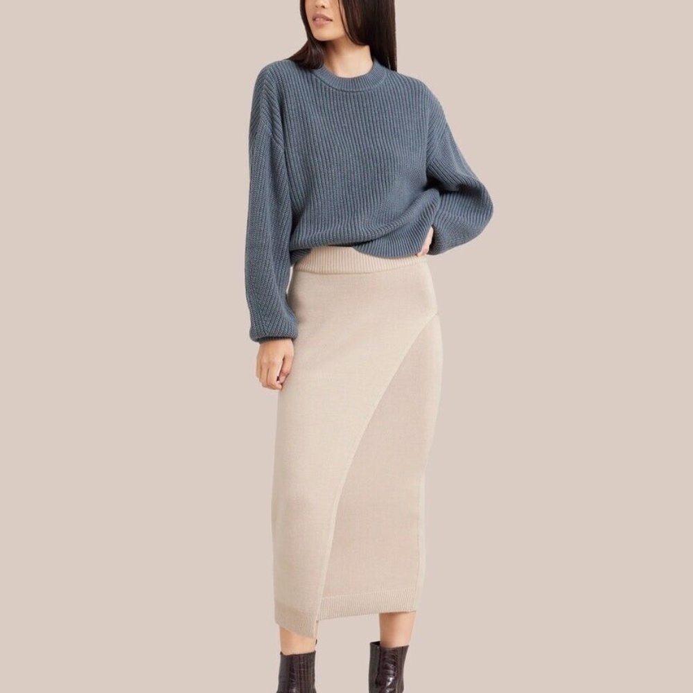 Modern Citizen Cream Midi Skirt